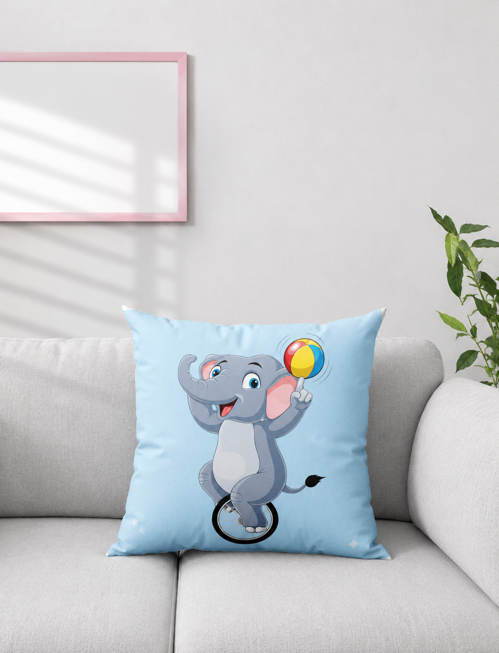 Softmate Elephant Toy Cushions for Kids Soft Printed Pillow