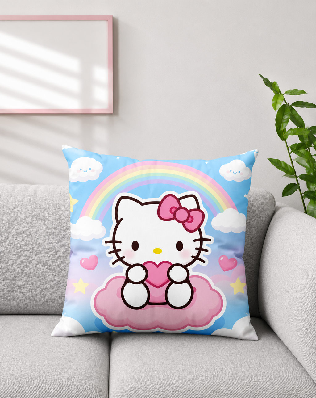 Softmate Kitty Toy Cushions for Kids Soft Printed Pillow