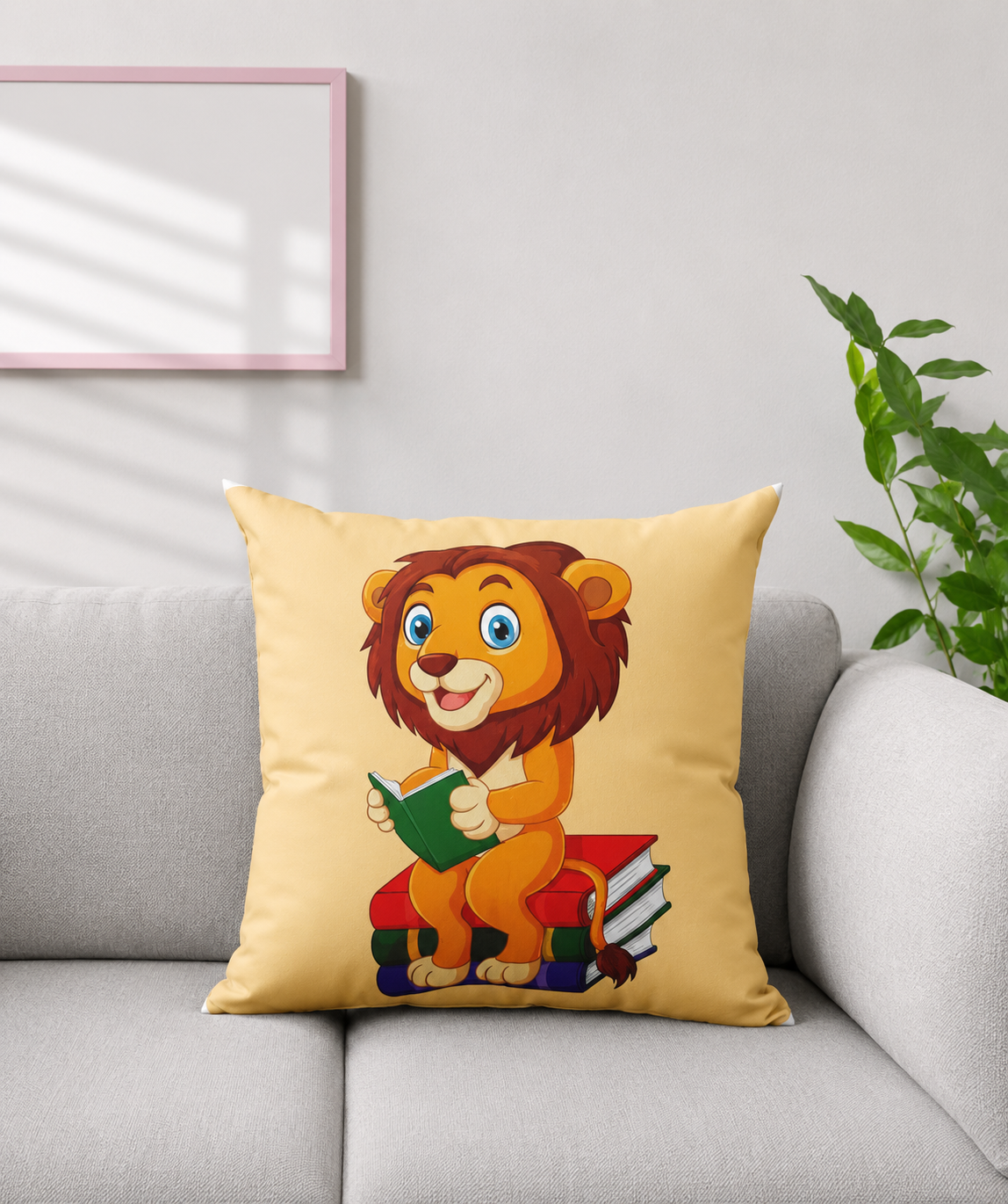 Softmate Lion Toy Cushions for Kids Soft Printed Pillow