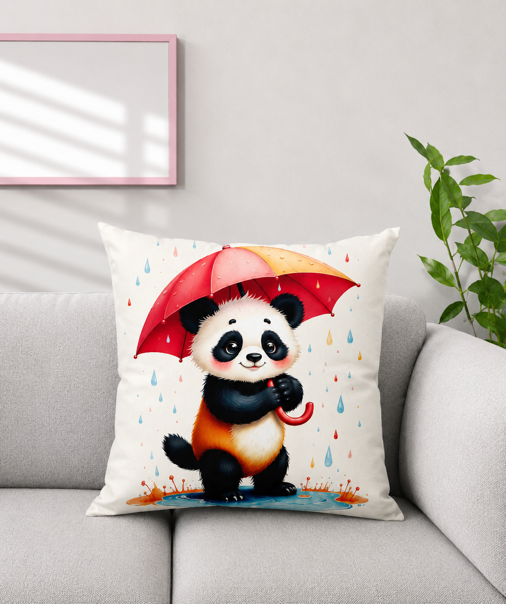 Softmate Panda Toy Cushions for Kids Soft Printed Pillow