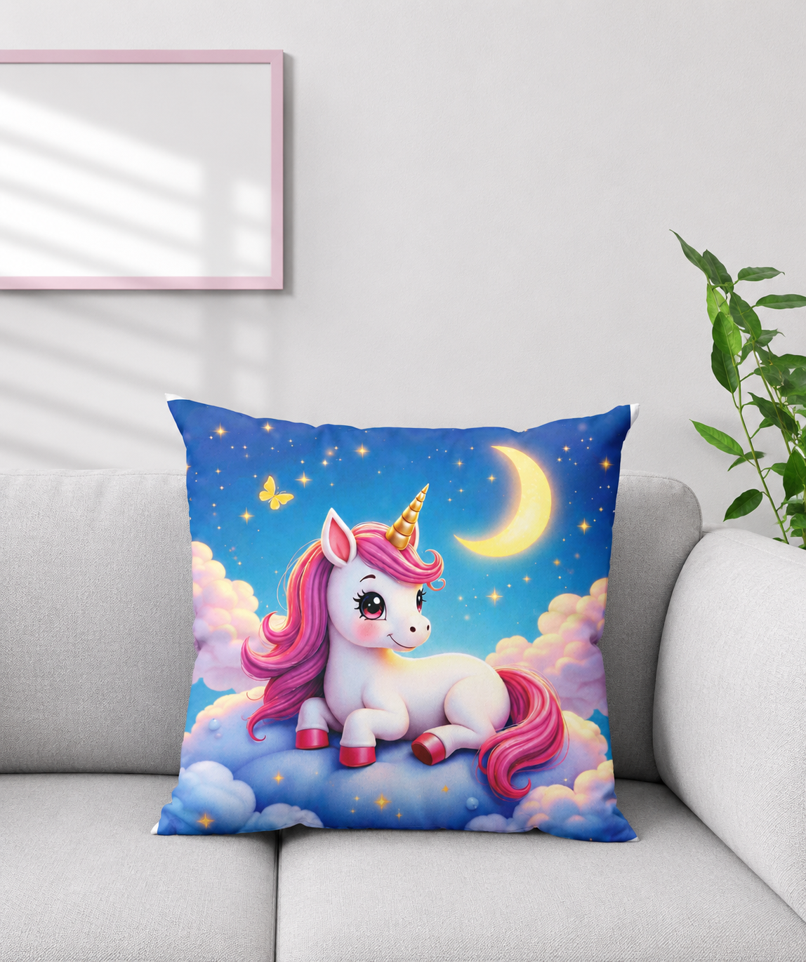 Softmate Unicorn Toy Cushions for Kids Soft Printed Pillow